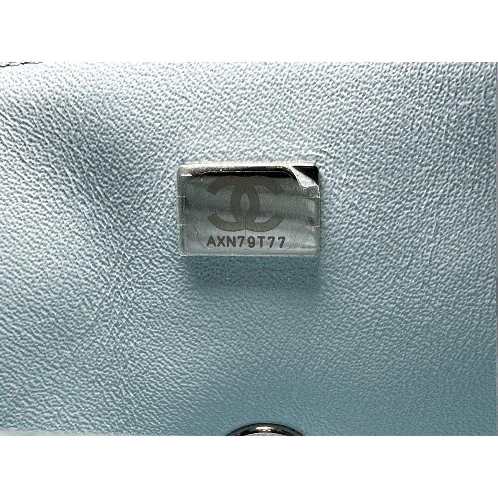 CHANEL Metallic Ombre Quilted Lambskin Mini Rectangular Flap Bag Silver HW - Picture 7 of 10